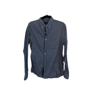 Slim Fit, Club Monaco Casual Button Down in Blue  - Small